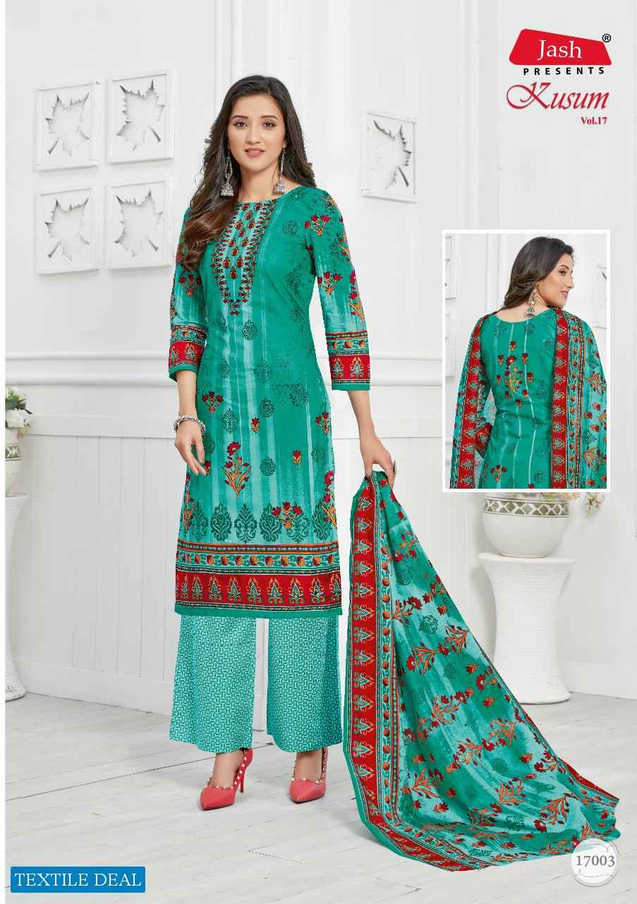 Jash Kusum vol-17 Wholesale Printed Dress Material