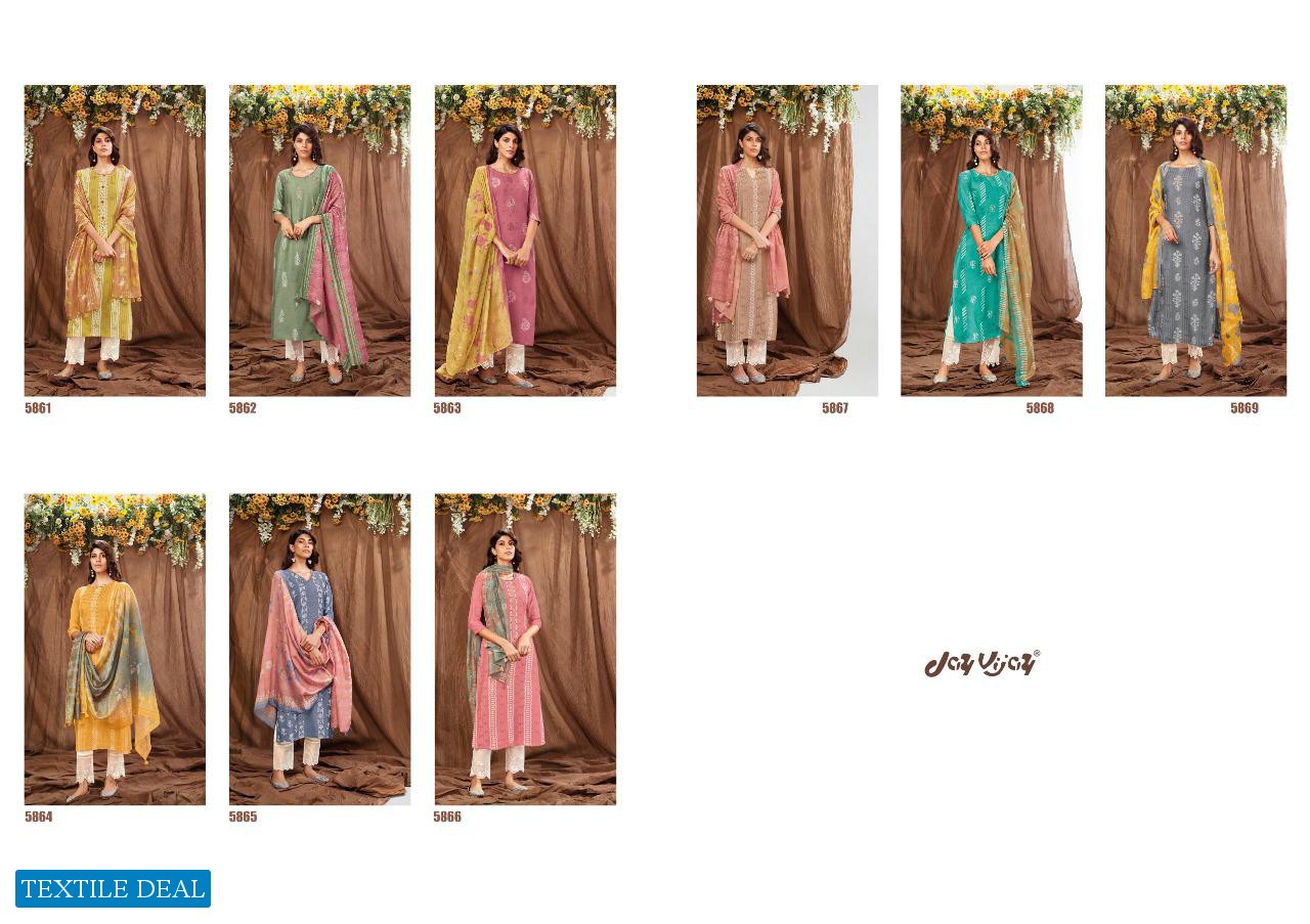 Jay Vijay New And Now Wholesale Pure Moga Silk Salwar Suits