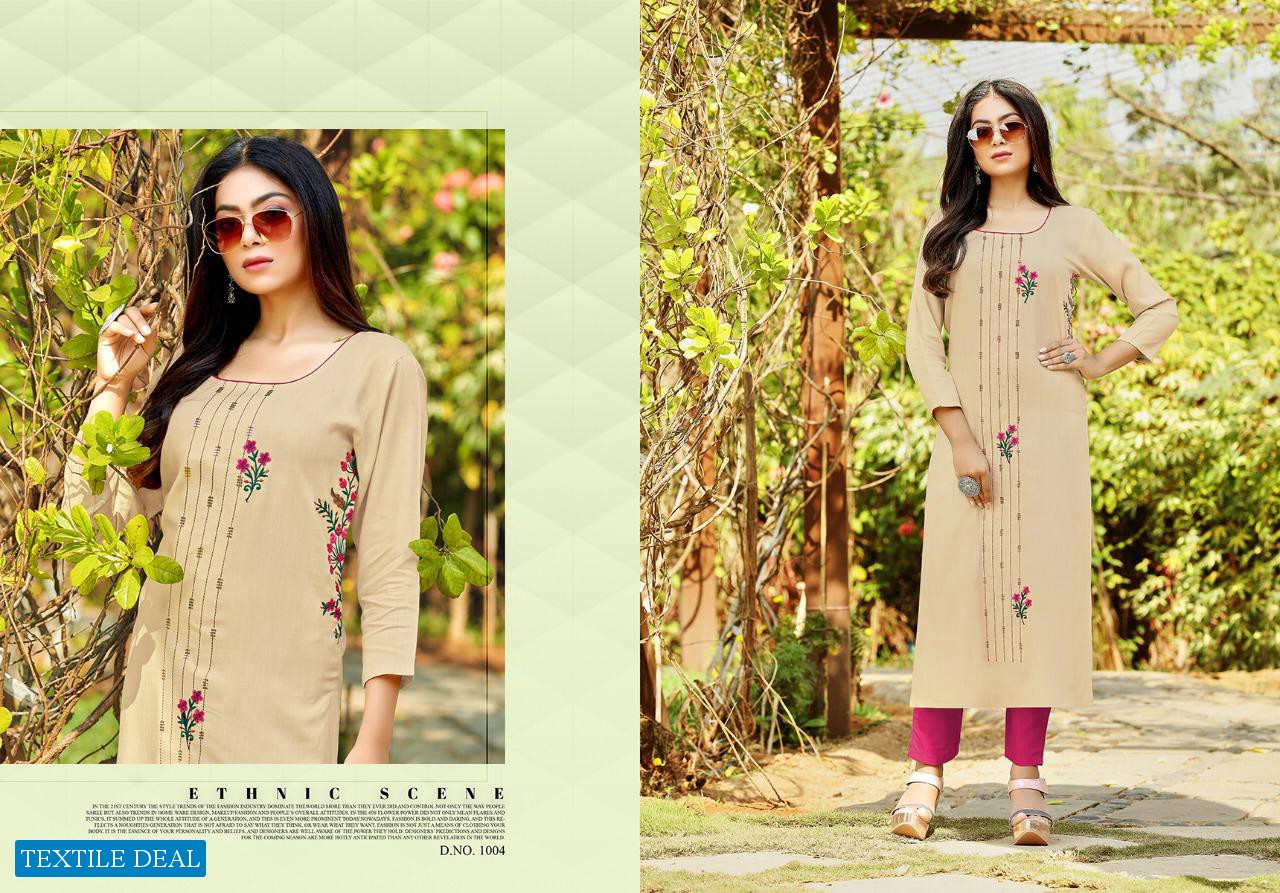 Jinesh Nx Aaliya Vol-2 14 Kg Reyon With Hand Work Kurtis