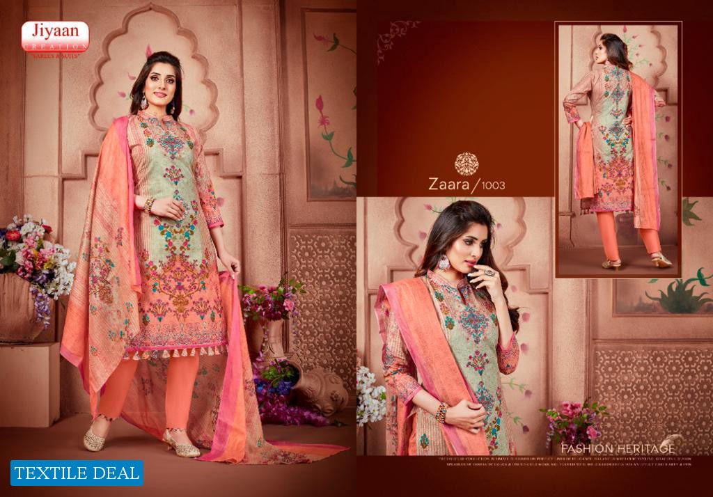 Jiyaan Zaara Wholesale Karachi Cotton Dress Material