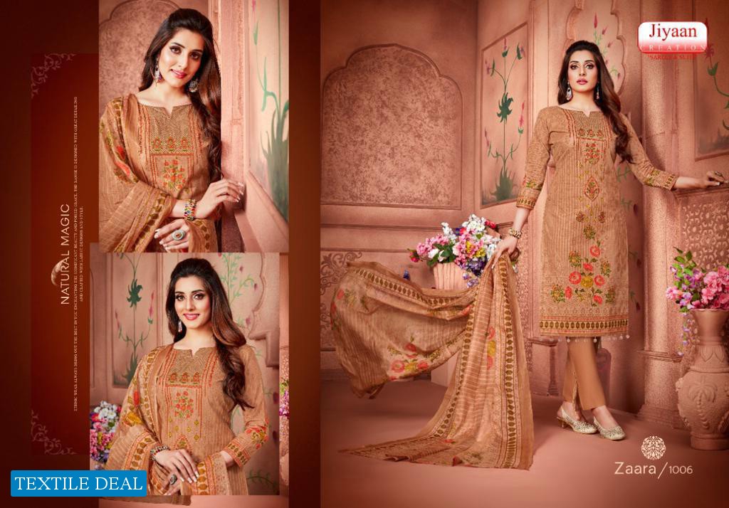 Jiyaan Zaara Wholesale Karachi Cotton Dress Material