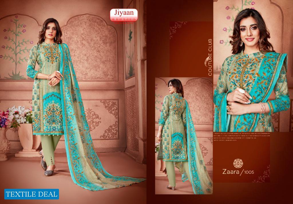 Jiyaan Zaara Wholesale Karachi Cotton Dress Material
