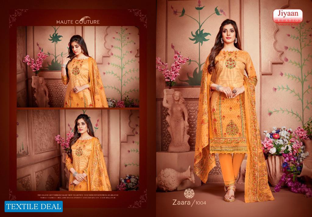 Jiyaan Zaara Wholesale Karachi Cotton Dress Material