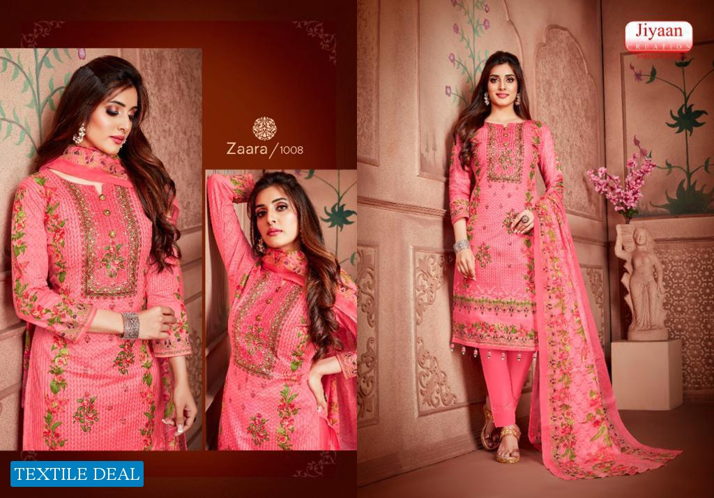 Jiyaan Zaara Wholesale Karachi Cotton Dress Material