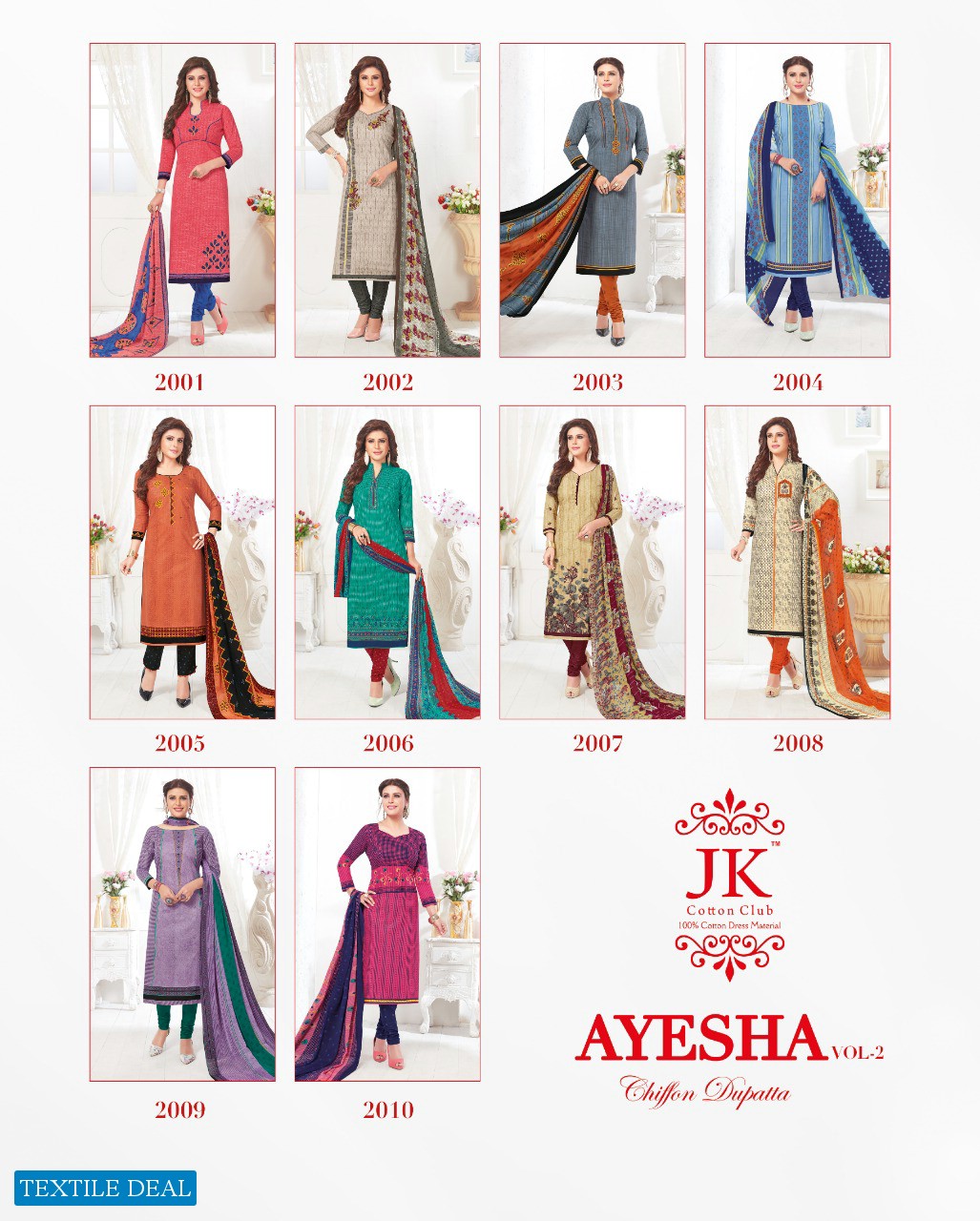 Jk Ayesha Vol-2 Wholesale Formal Dress Material
