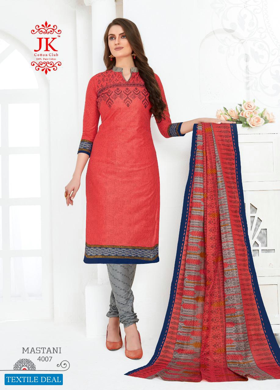 Jk Mastani Vol-4 Wholesale Printed Cotton Ethnic Dress Material
