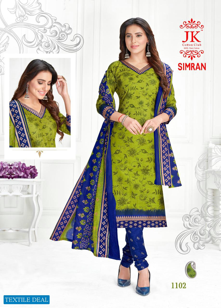 Jk Simran Vol-11 Wholesale Shopping Cotton Printed Dress Material