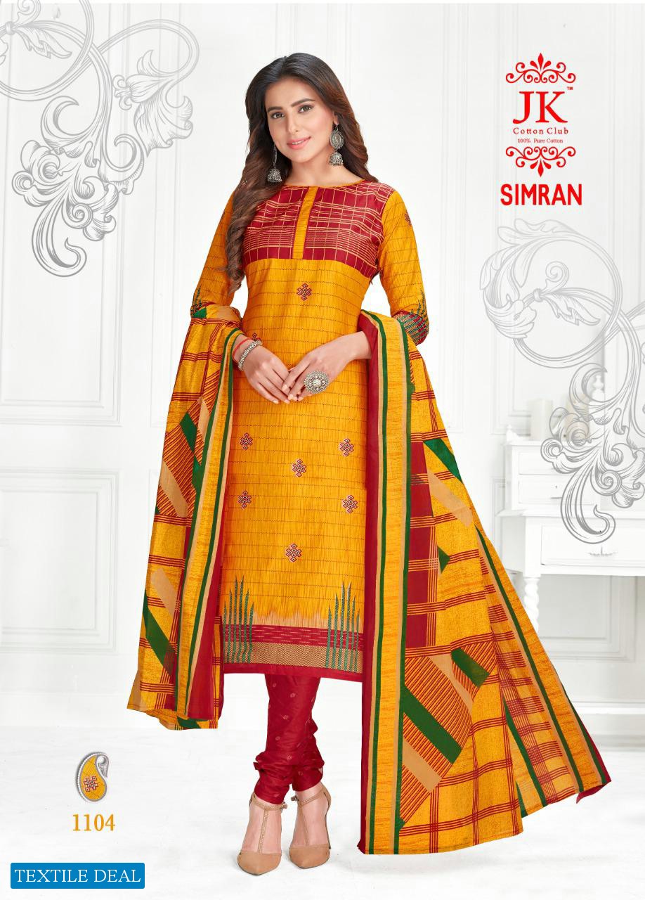 Jk Simran Vol-11 Wholesale Shopping Cotton Printed Dress Material