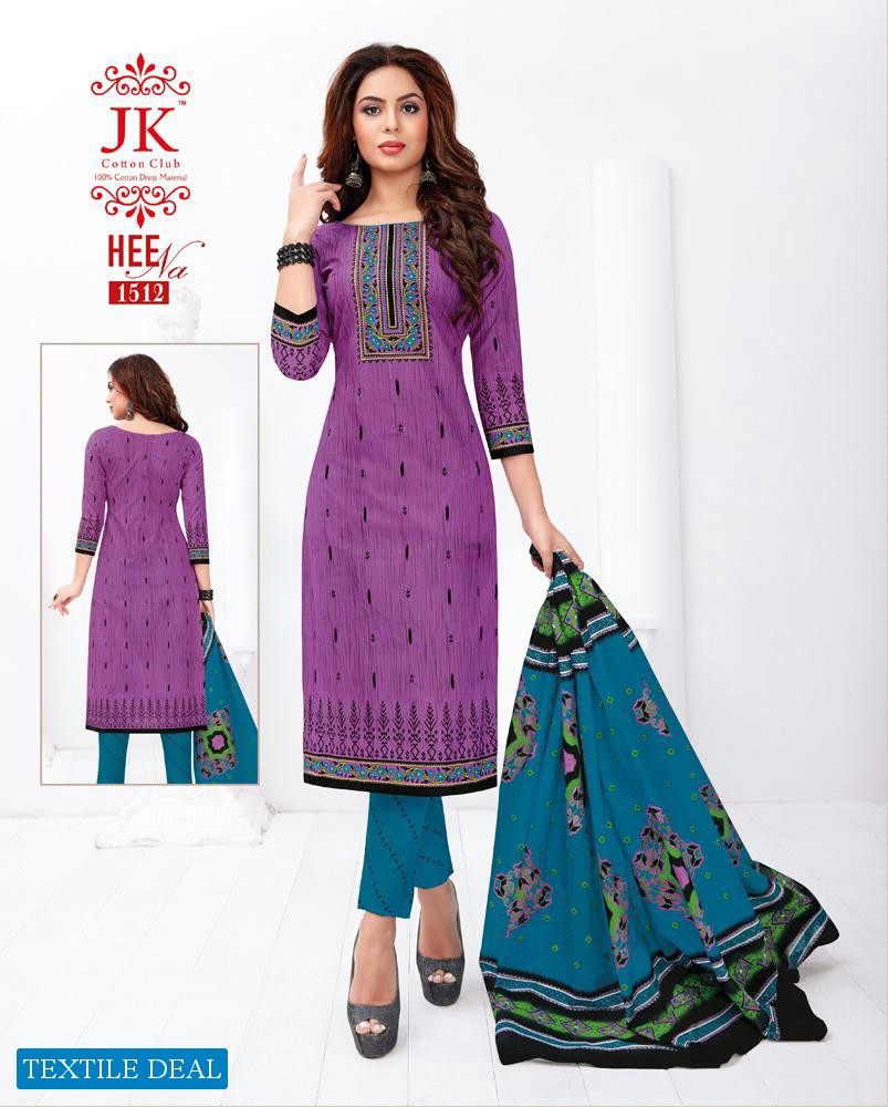 Jk heena vol-15 Wholesale printed Dress material