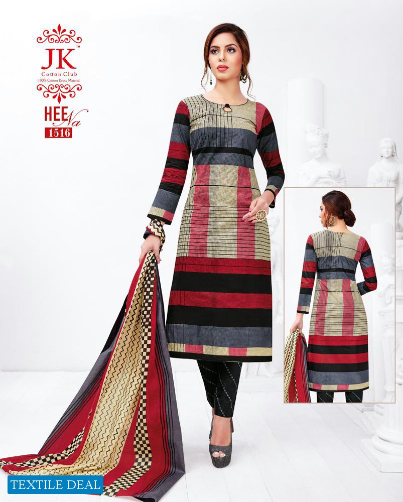 Jk heena vol-15 Wholesale printed Dress material
