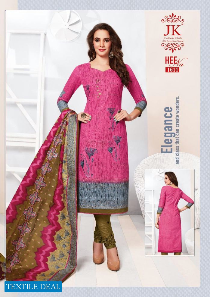 Jk heena vol-16 Wholesale printed Dress material