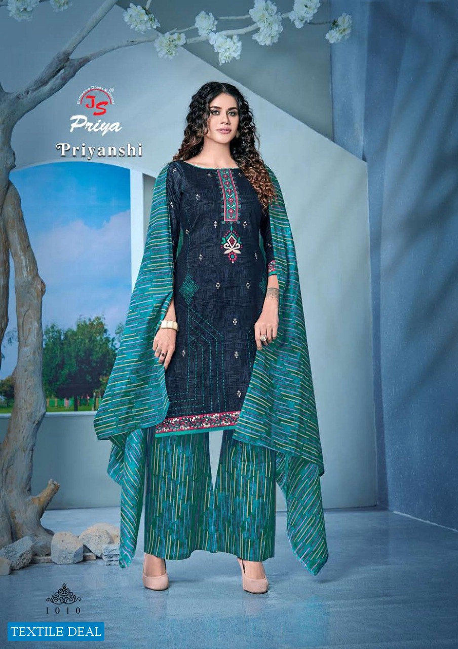 Js Priya Priyanshi Wholesale Cotton Printed Dress Material