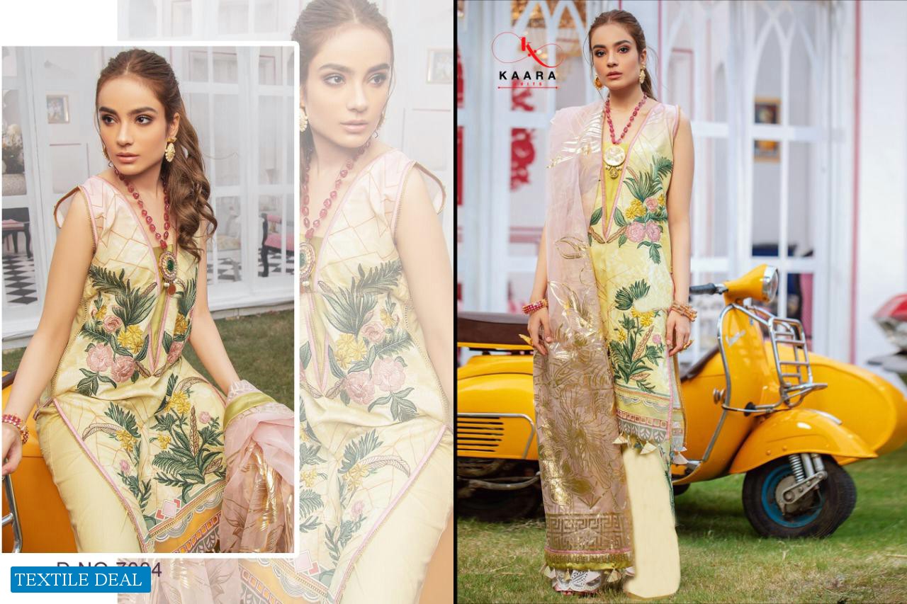 KAARA FIRDOUS LAWN VOL 7 COTTON EMBROIDERY SUMMER WEAR PAKISTANI SUITS