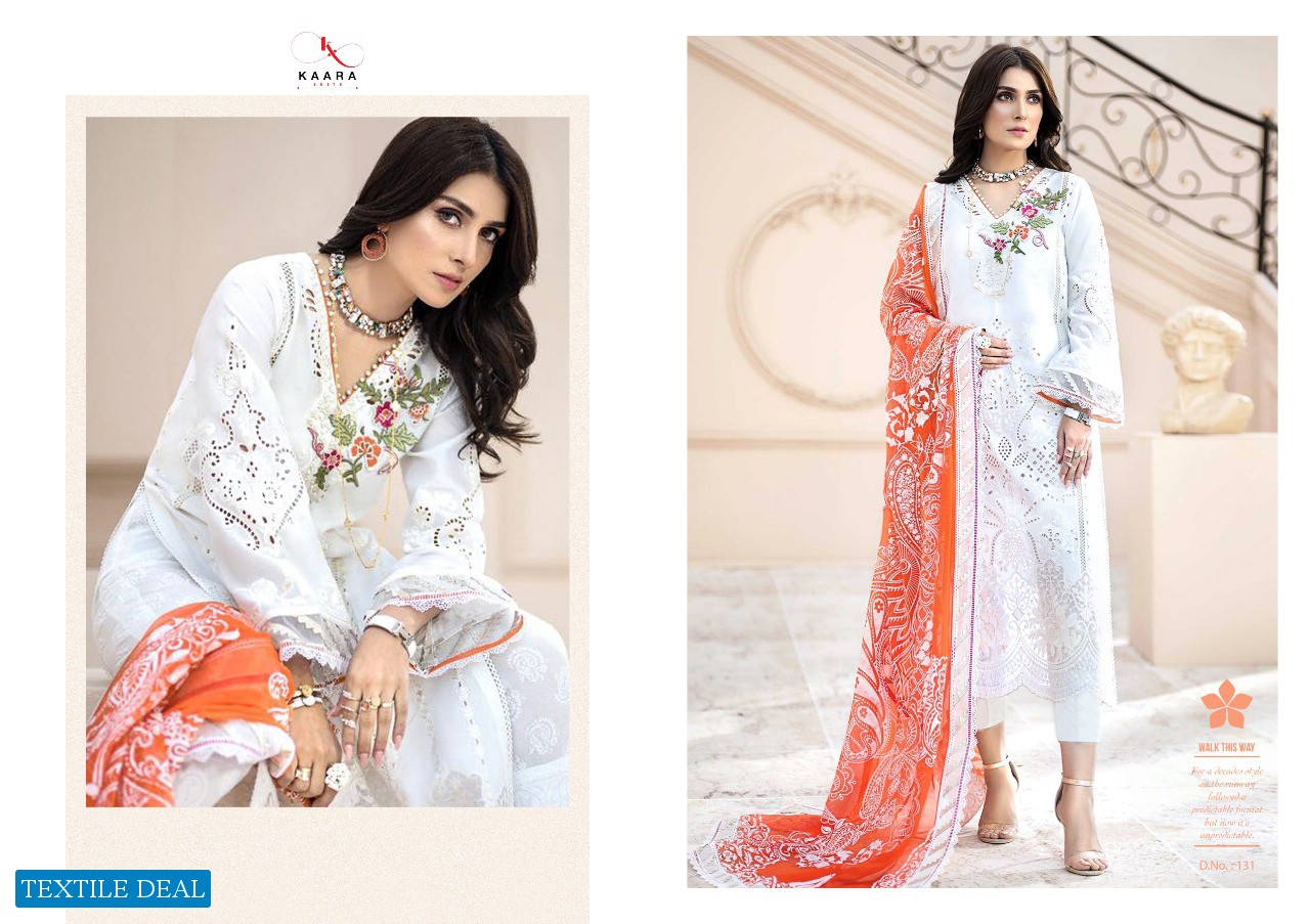 KAARA SUITS MAHE NOOR PURE COTTON PAKISTANI DRESS MATERIALS