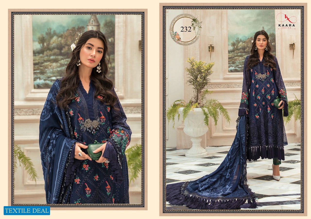 KAARA SUITS MBROIDERED M PRINT GEORGETTE WITH NET PAKISTANI SUIT CONCEPT LIMITED STOCK