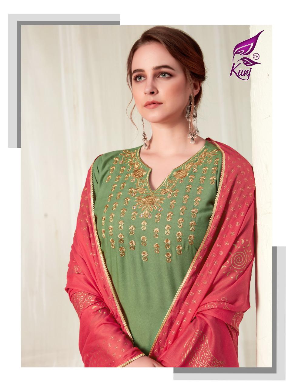 KAINAAT BY KUNJ RAYON READYMADE PALAZZO STYLE SALWAR KAMEEZ