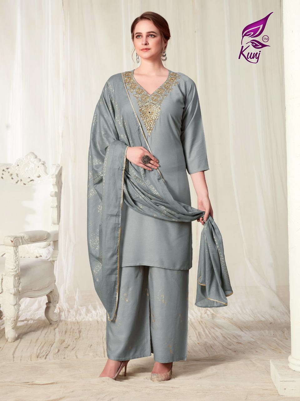 KAINAAT BY KUNJ RAYON READYMADE PALAZZO STYLE SALWAR KAMEEZ