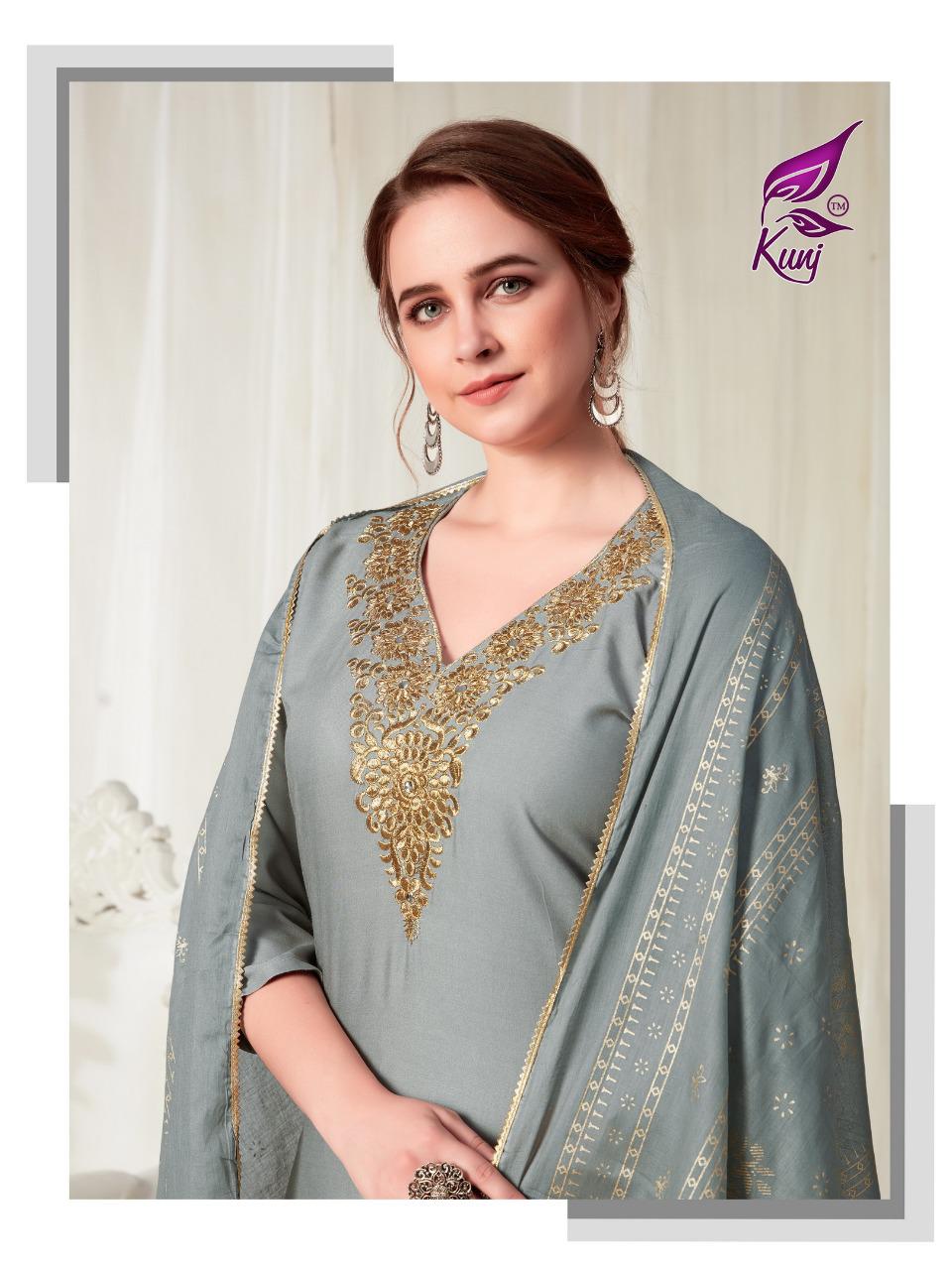 KAINAAT BY KUNJ RAYON READYMADE PALAZZO STYLE SALWAR KAMEEZ