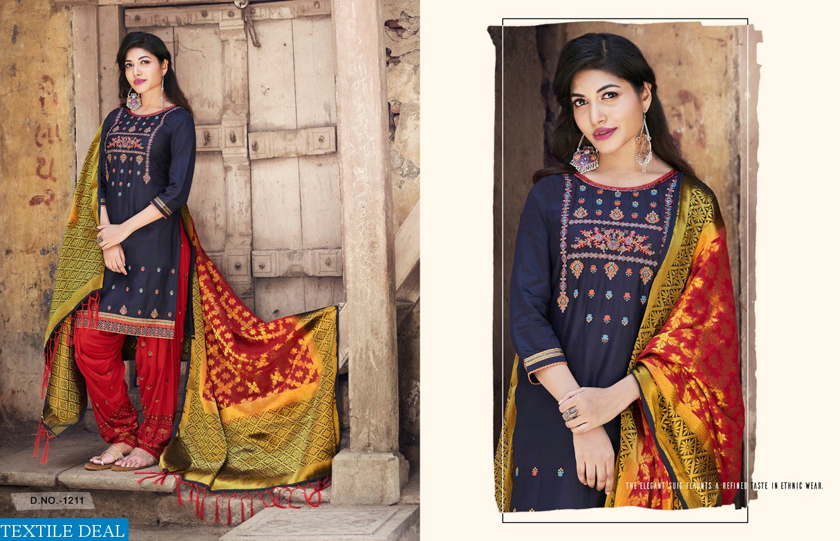 KAJREE SUVARNA BY PATIYALA VOL 2 PURE JAM SILK READYMADE PATIYALA SUIT