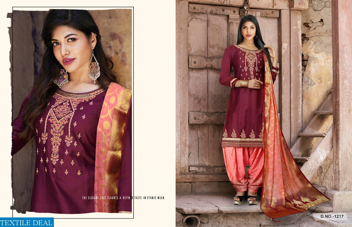 KAJREE SUVARNA BY PATIYALA VOL 2 PURE JAM SILK READYMADE PATIYALA SUIT