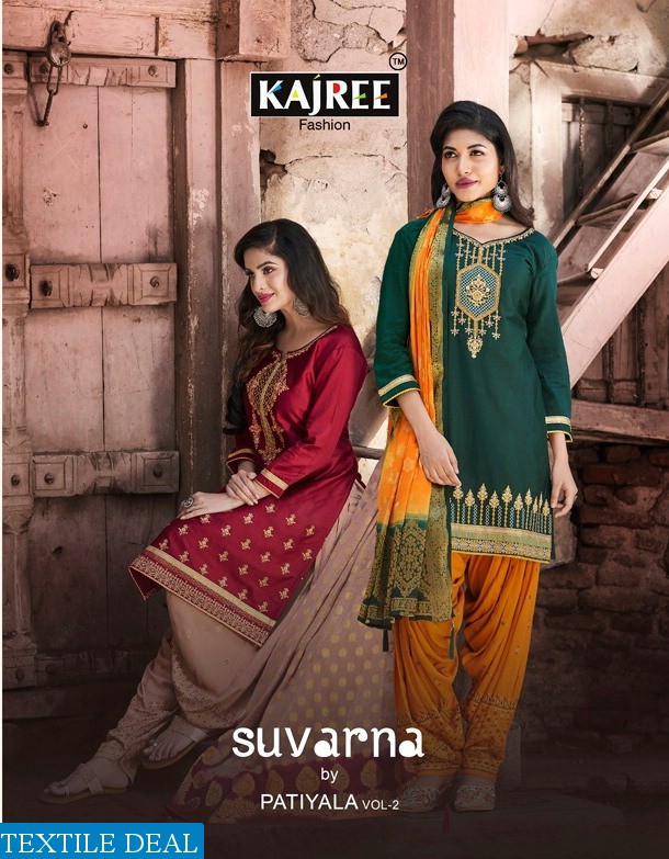 KAJREE SUVARNA BY PATIYALA VOL 2 PURE JAM SILK READYMADE PATIYALA SUIT