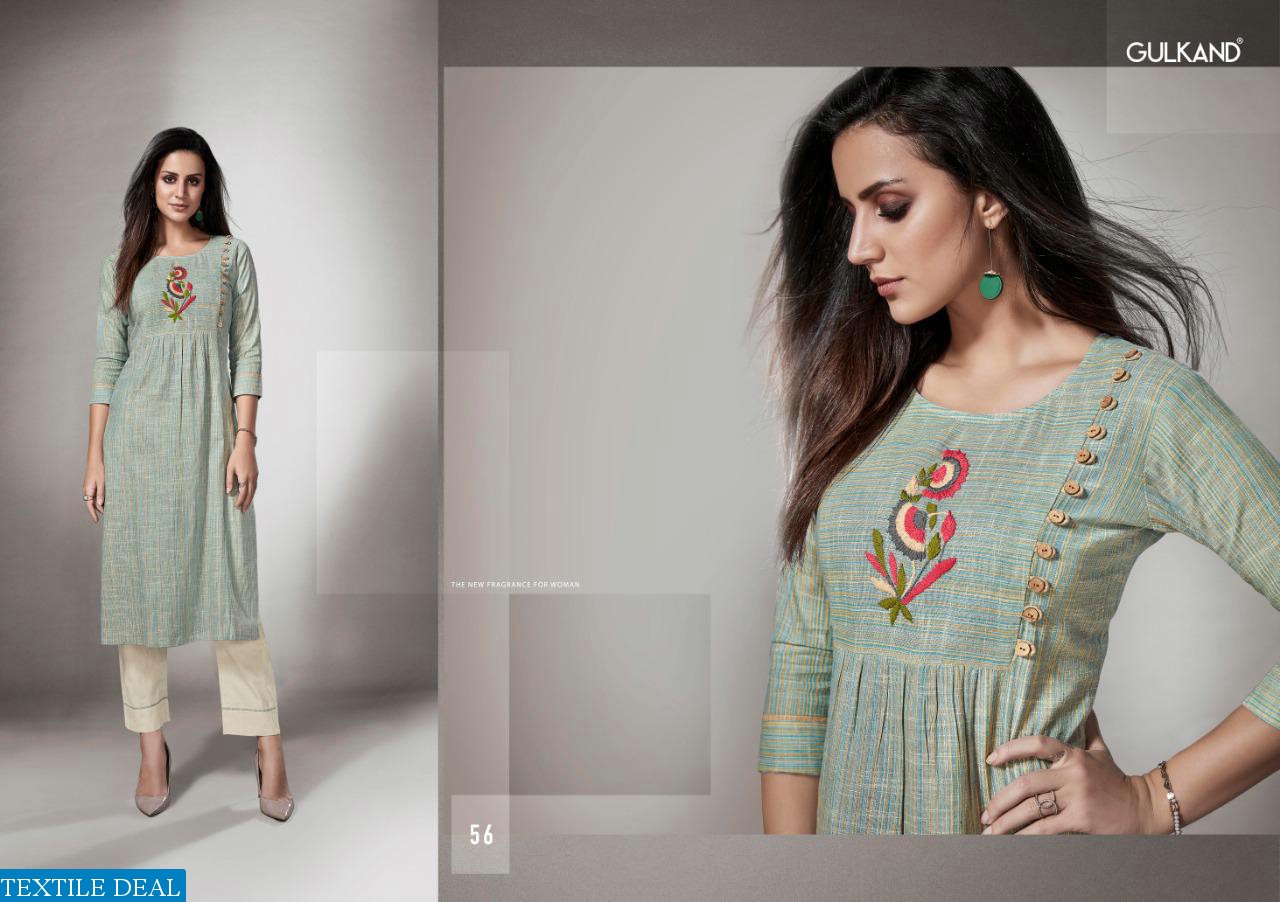 KALAM VOL 2 BY GULKAND DESIGNER HANDLOOM COTTON TOP WITH PANT COLLECTION