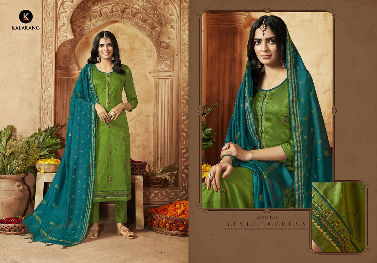 KALARANG PRESENT ZIYAA JAM SILK COTTON SALWAR SUIT LOOKING CHARMING