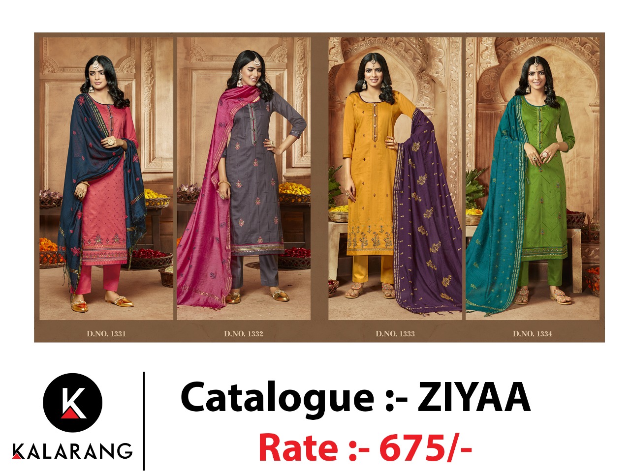 KALARANG PRESENT ZIYAA JAM SILK COTTON SALWAR SUIT LOOKING CHARMING