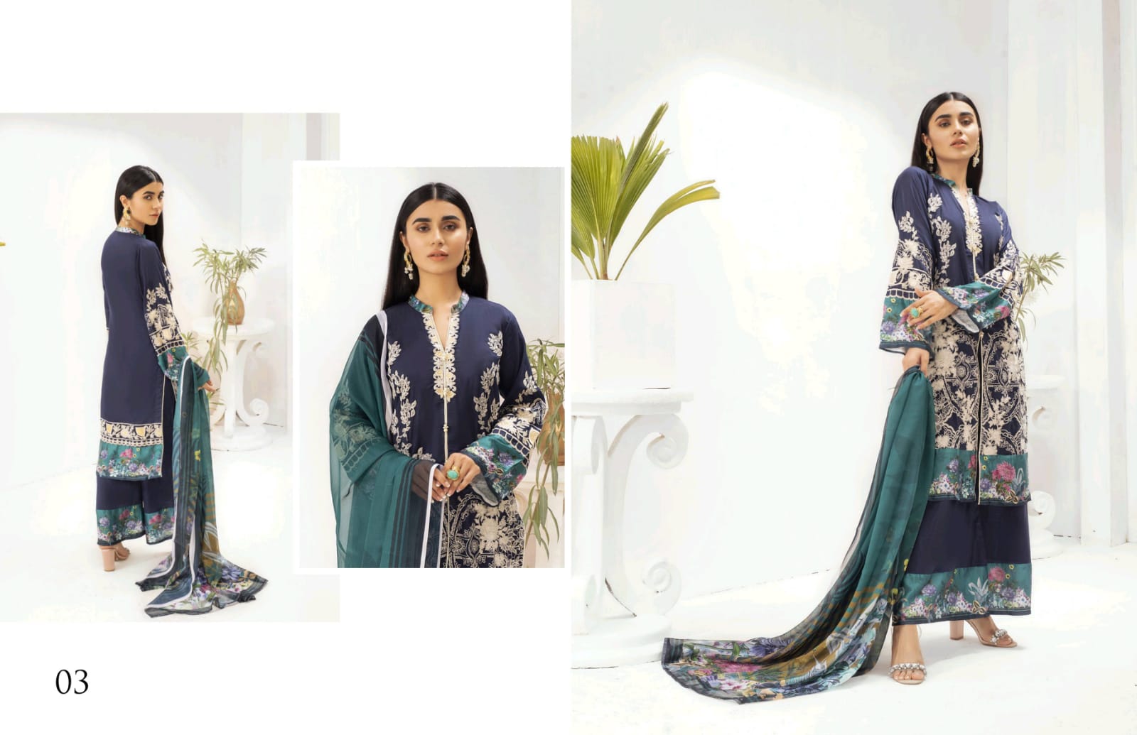 KALYAN EMBROIDERED DESIGNER VOL 3 BY ZS TEXTILE LAWN ORIGINAL PAKISTANI LADIES SUIT WHOLESALER