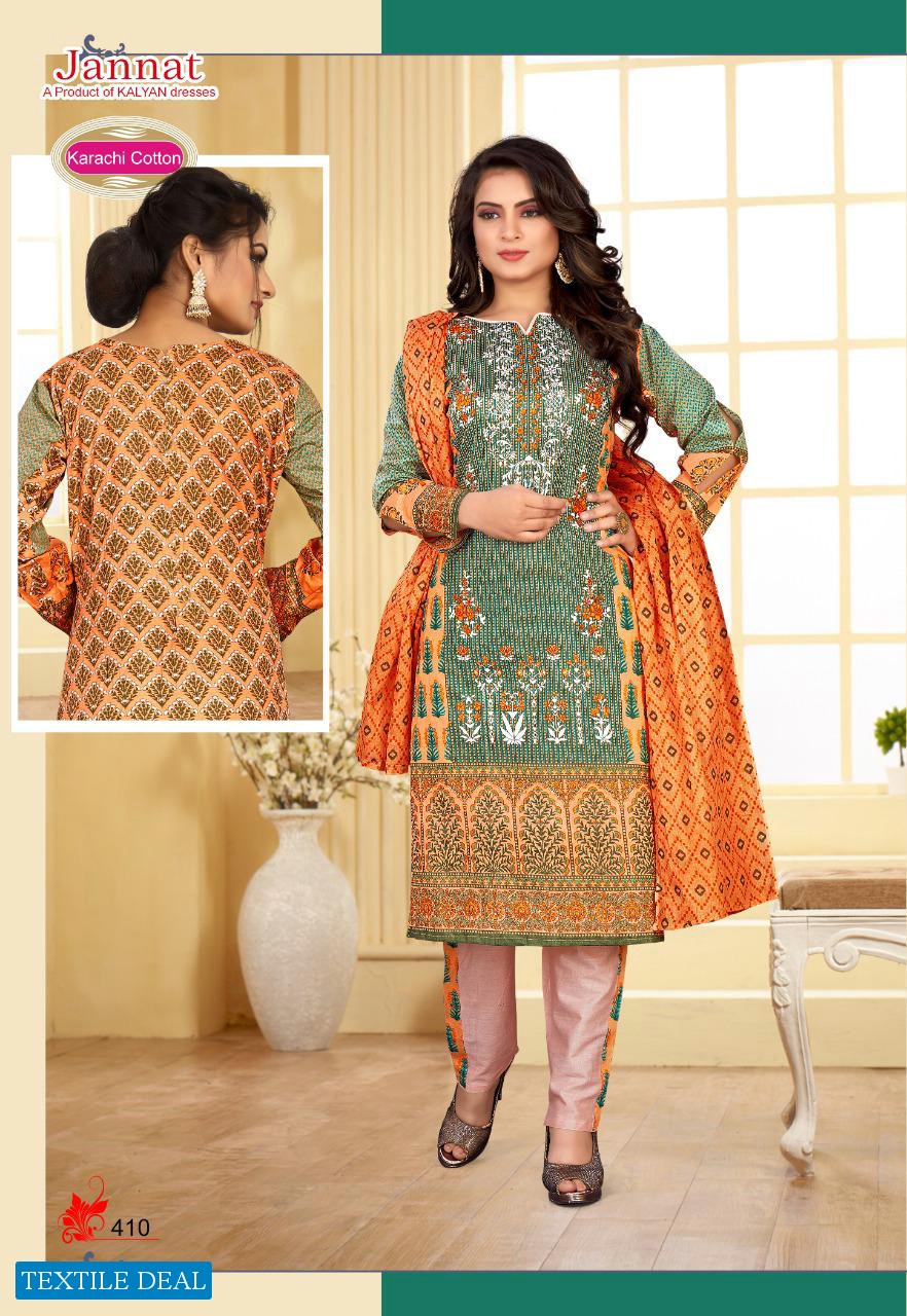 KARACHI COTTON PRESENT JANNAT VOL 4 CASUAL WEAR DRESS MATERIALS WHOLESALER