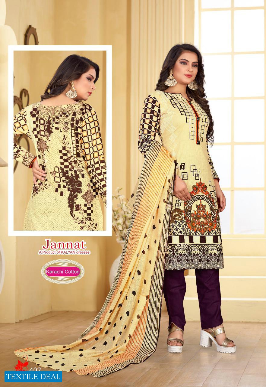KARACHI COTTON PRESENT JANNAT VOL 4 CASUAL WEAR DRESS MATERIALS WHOLESALER