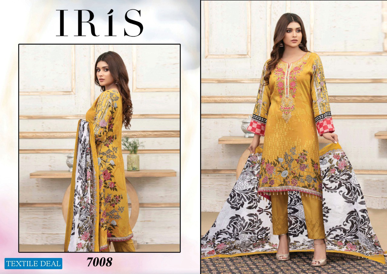 KARACHI EDITION LAUNCH IRIS VOL 7 DAILY WEAR COTTON SALWAR SUITS AT LOWEST RATE
