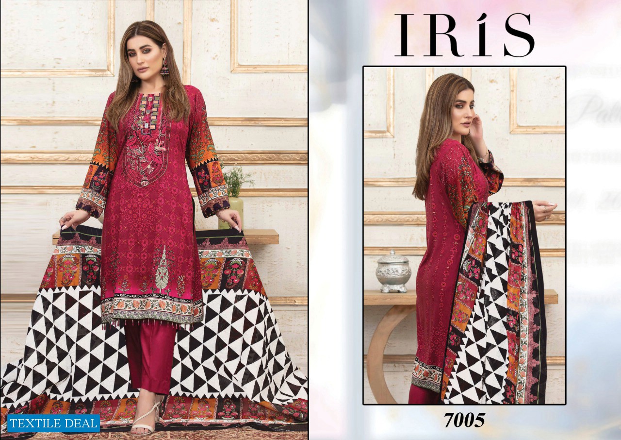 KARACHI EDITION LAUNCH IRIS VOL 7 DAILY WEAR COTTON SALWAR SUITS AT LOWEST RATE