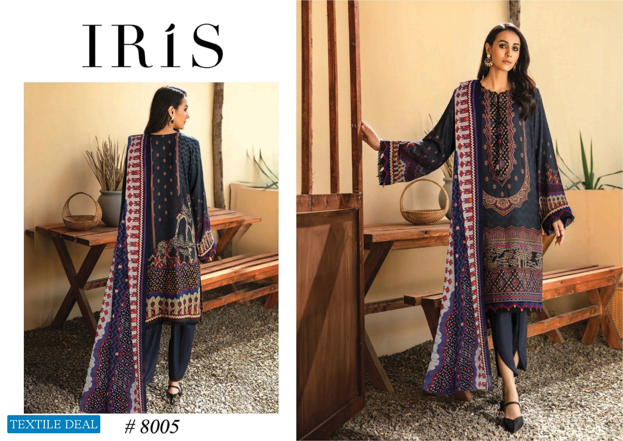 KARACHI EDITION PRESENTS IRIS VOL 8 COTTON DAILY WEAR DRESS MATERIALS AT LOWEST RATE