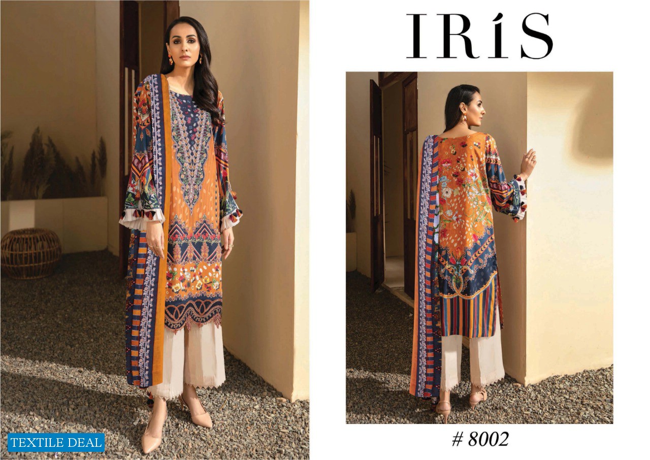 KARACHI EDITION PRESENTS IRIS VOL 8 COTTON DAILY WEAR DRESS MATERIALS AT LOWEST RATE