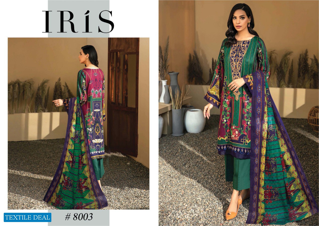 KARACHI EDITION PRESENTS IRIS VOL 8 COTTON DAILY WEAR DRESS MATERIALS AT LOWEST RATE