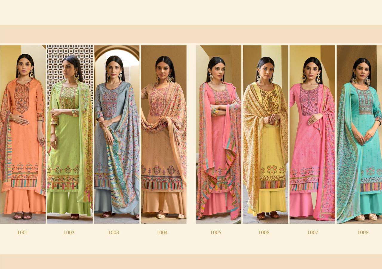 KARACHI PRINTS KESSA LAWN WITH KASHMIRI EMBROIDERY SALWAR KAMEEZ CATALOG WHOLESALER