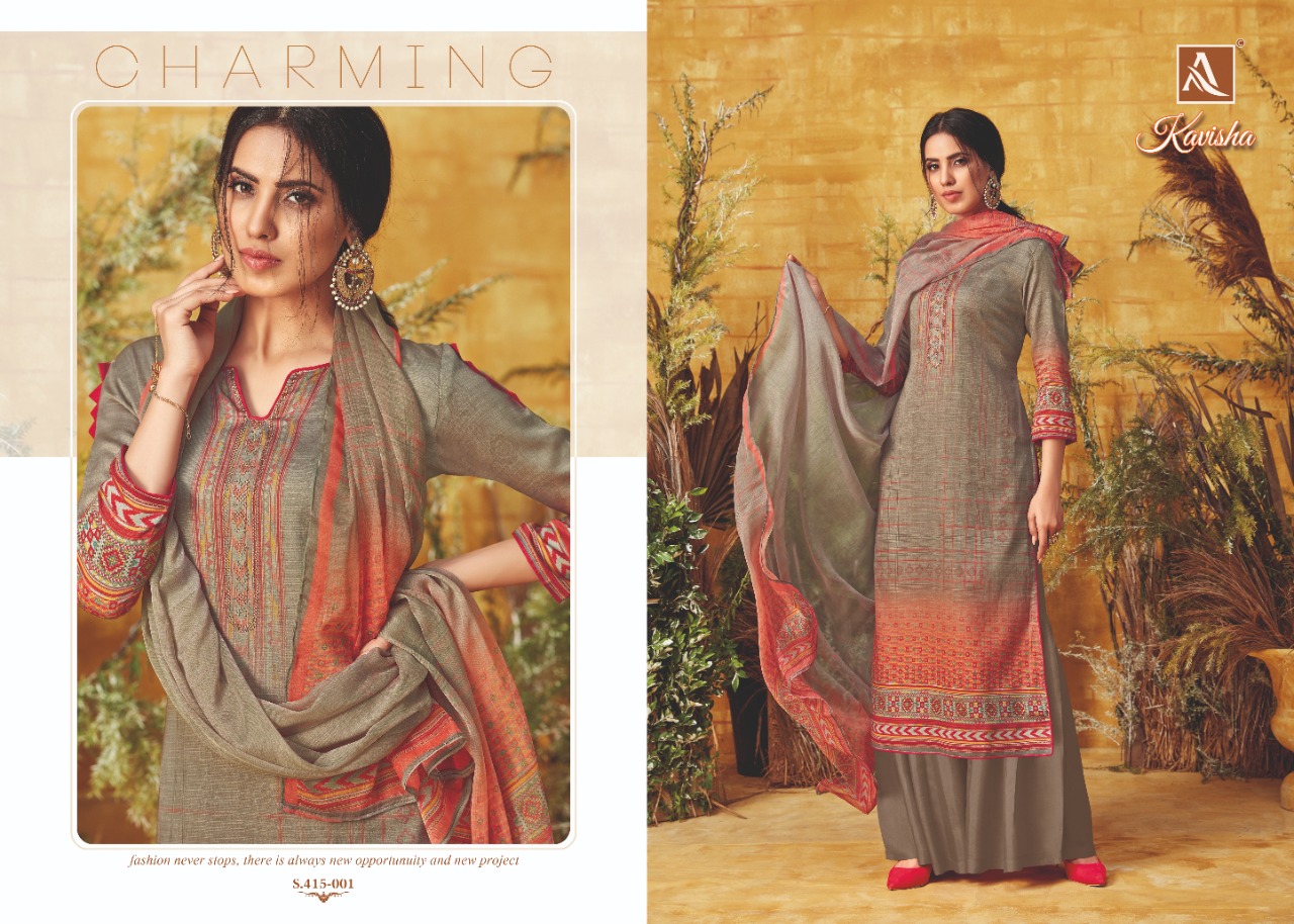 KAVISHA BY ALOK SUIT JAM COTTON DIGITAL PRINTED SWAROVSKI WORK SALWAR SUIT