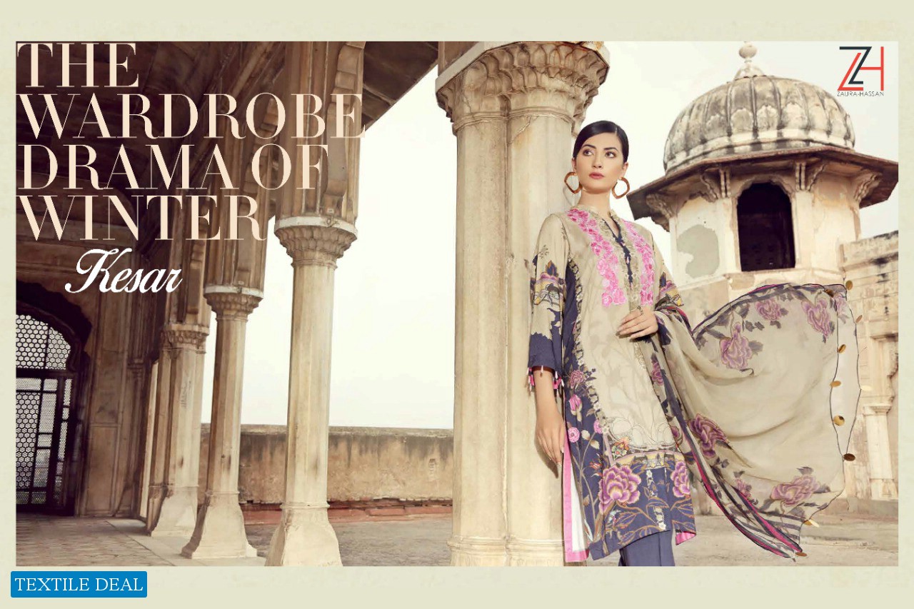 KESAR BY ZAURA HASSAN JAM COTTON PRINT NEW DESIGN PRINT BEAUTIFUL LOOK SALWAR SUITS