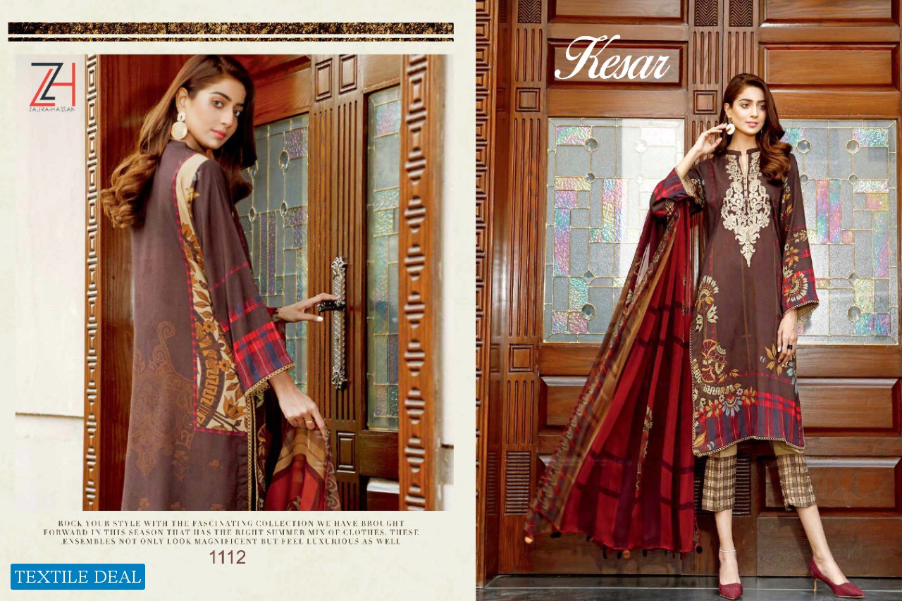 KESAR BY ZAURA HASSAN JAM COTTON PRINT NEW DESIGN PRINT BEAUTIFUL LOOK SALWAR SUITS