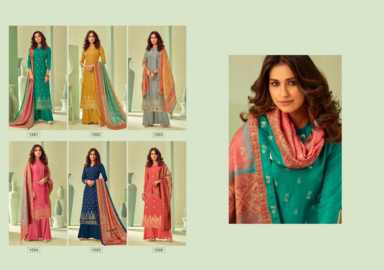 KESAR KARACHI PRESENTS NAZAKAT VISCOSE DOLA JACQUARD CLASSY LOOK SALWAR KAMEEZ IN SURAT