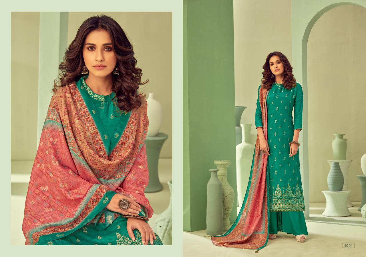 KESAR KARACHI PRESENTS NAZAKAT VISCOSE DOLA JACQUARD CLASSY LOOK SALWAR KAMEEZ IN SURAT