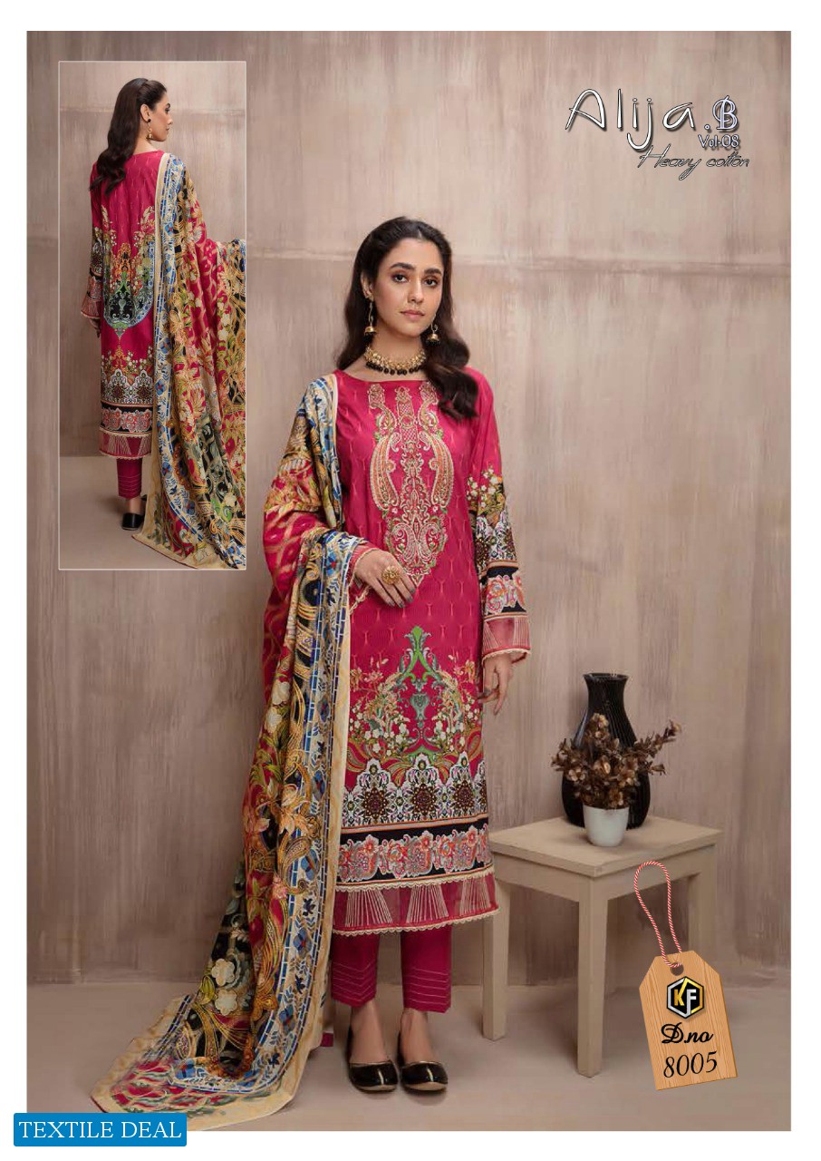 KEVAL FAB ALIJA B VOL 8 COTTON PRINTED CASUAL WEAR SUITS