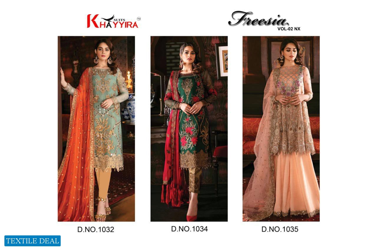 KHAYYIRA SUITS FREESIA VOL 2 NX GEORGETTE HEAVY EMBROIDERY PARTY WEAR SUIT