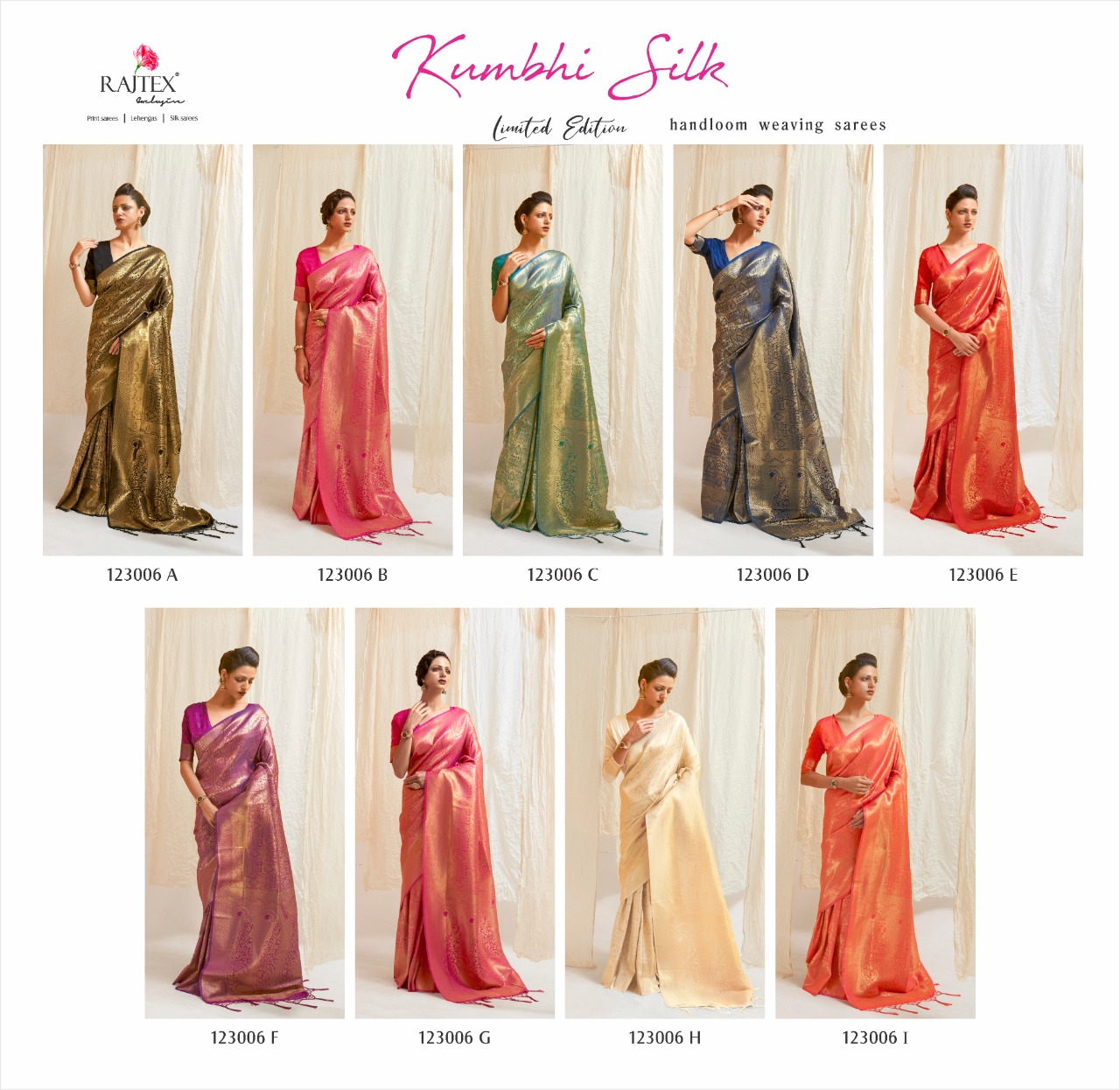 KHUMBHI BY RAJTEX  SILK DESIGNER SAREES