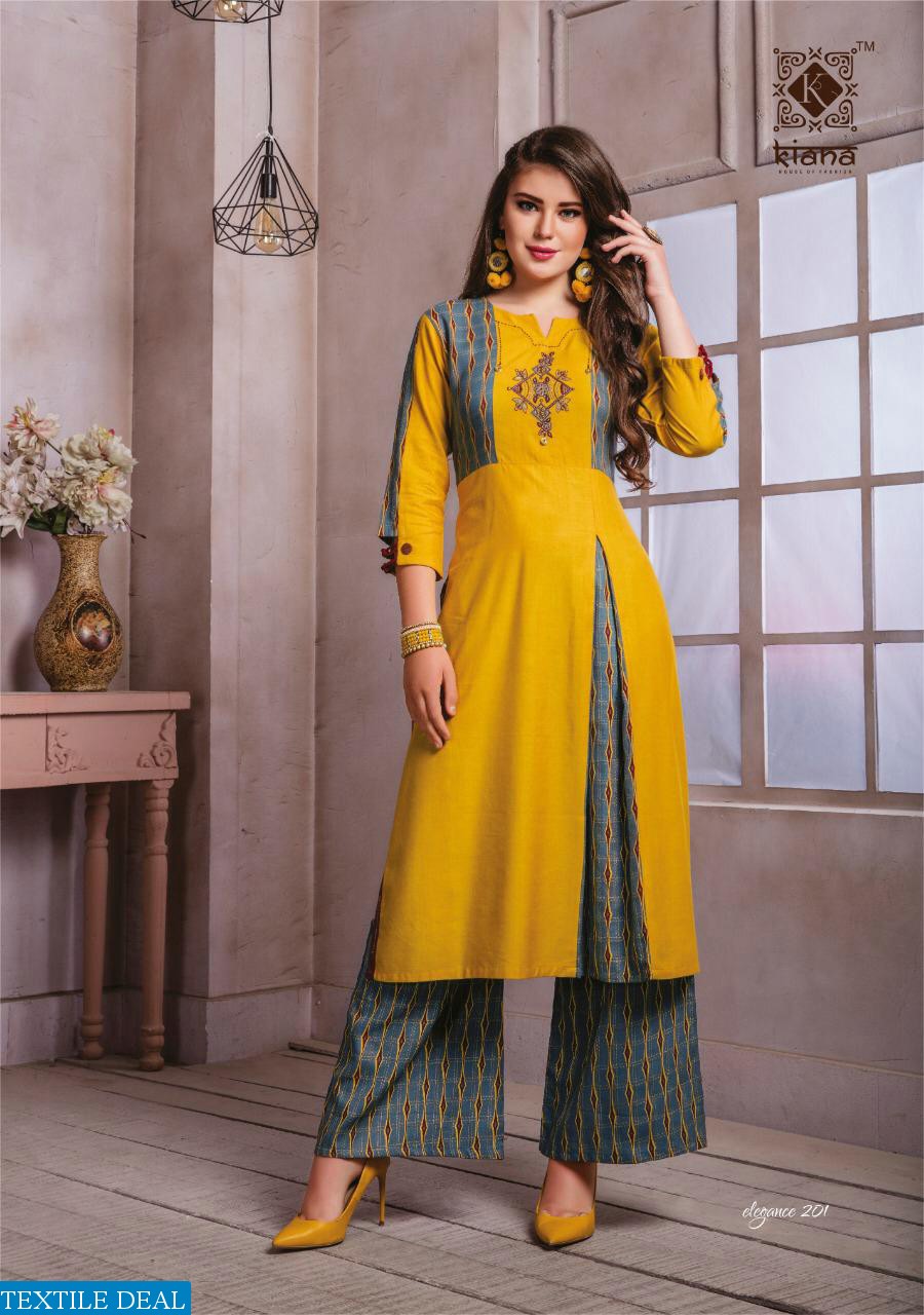KIANA HOUSE OF FASHION ELEGANCE VOL 2 RAYON KURTI WITH PLAZZO SELLER