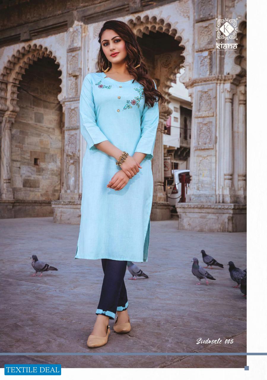 KIANA PRESENT SOULMATE RAYON DESIGNER TOP WITH PANT WHOLESALER