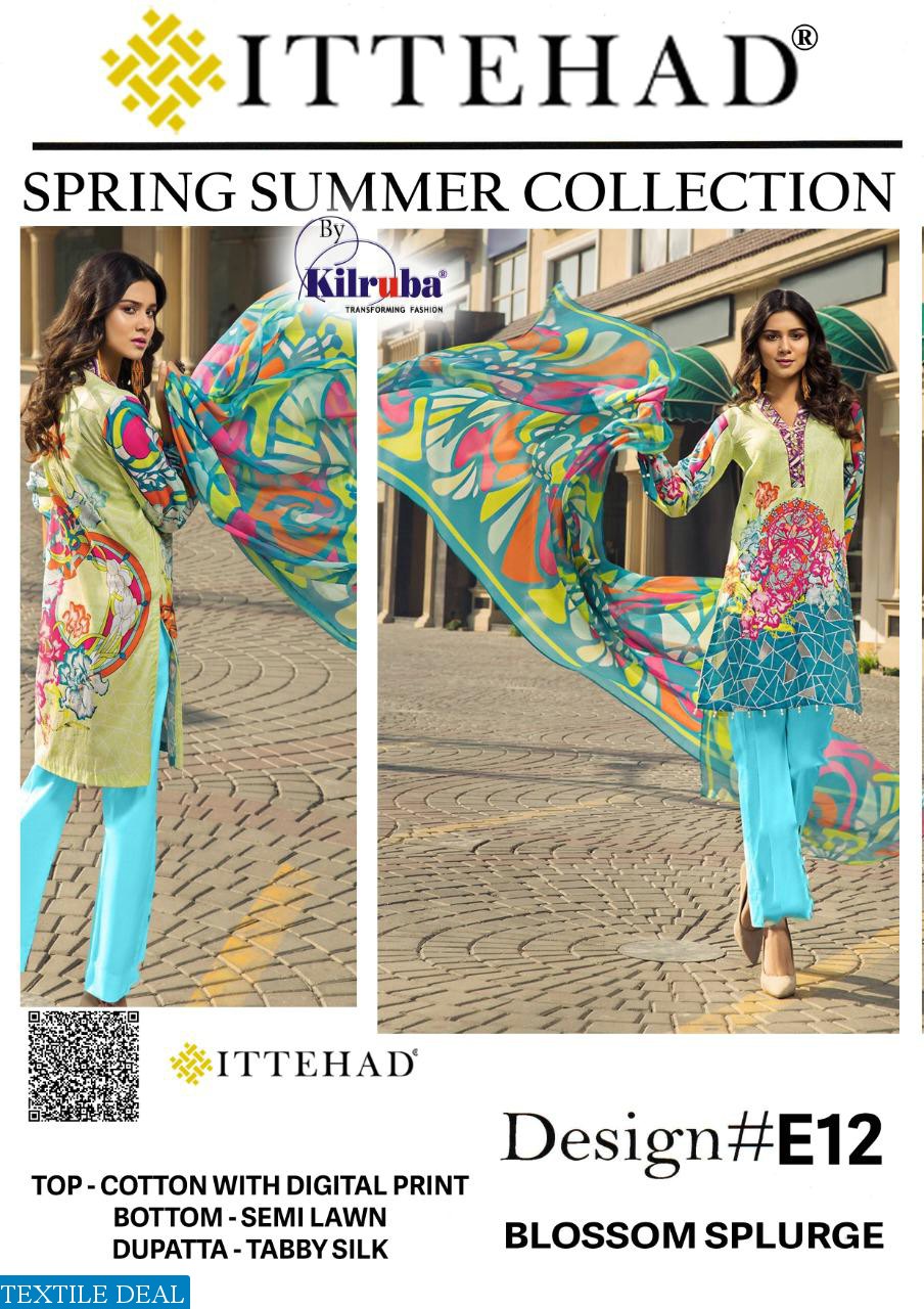 KILRUBA ITTEHAD COTTON PAKISTANI SUITS DESIGNS