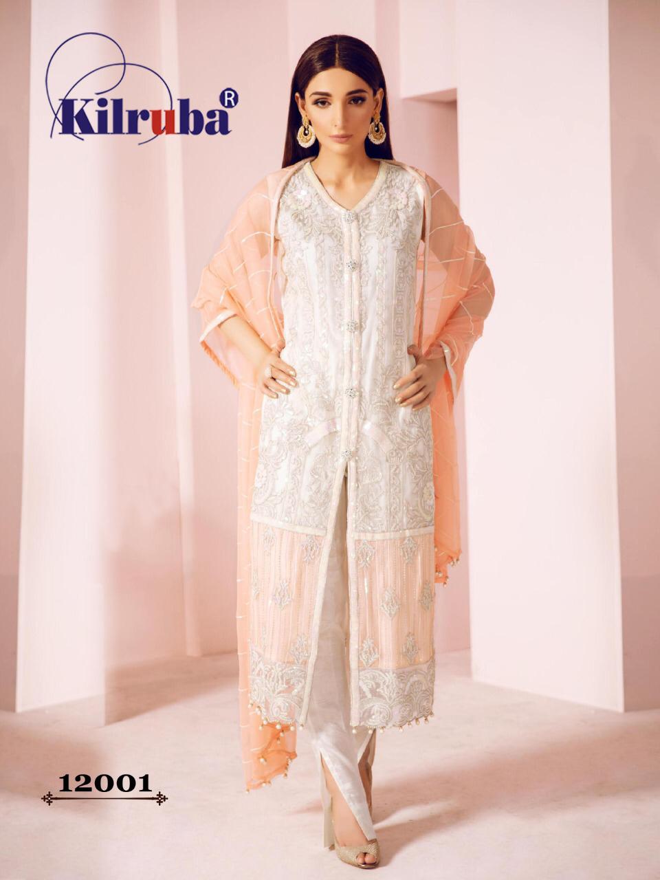 KILRUBA JANNAT FREESIA GEORGETTE NET PAKISTANI DRESS MATERIALS