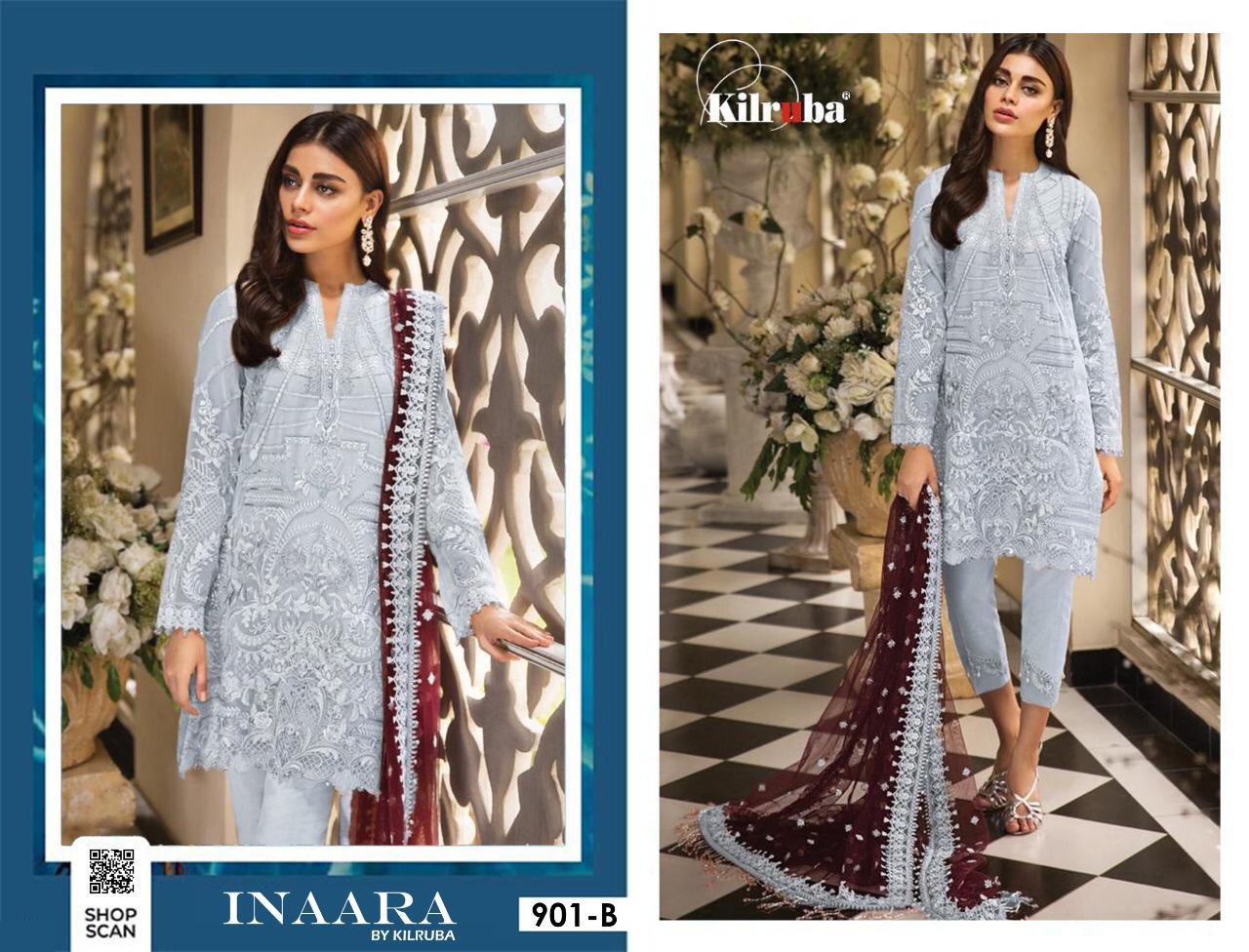 KILRUBA PRESENT INAARA 901 COLOURS NET WITH EMBROIDERY HEAVY LOOK SALWAR SUIT